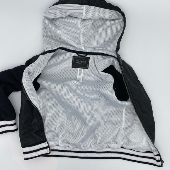 Guess Faux Leather Jacket Boys Size 5-6 - Picture 3 of 6